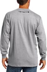 Carhartt Men's Loose Fit Heavyweight Long Logo Sleeve Graphic T-Shirt - Image 8